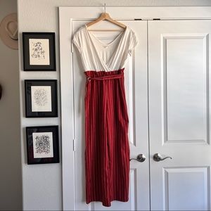 Wide Leg Belted Jumpsuit